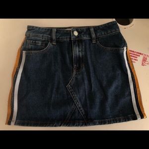 Pacsun denim striped skirt